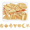 SUPERFINDINGS 28Pcs 7 Style 304 Stainless Steel Pendants STAS-FH0001-63-1