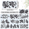 Gorgecraft 10Pcs 10 Styles PET Plastic Drawing Painting Stencils Templates DIY-GF0007-19-2