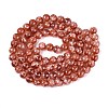 Transparent Half Spray Painted Glass Beads Strands GLAA-Q110-02A-07-2