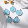 Platinum Plated Alloy Enamel Charms ENAM-S118-04J-P-5