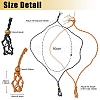 4Pcs 2 Colors Braided Wax Rope Cord Macrame Pouch Necklace Making NJEW-CJ0001-02-2