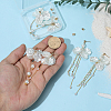 3 Pairs 304 Stainless Steel Flower Tassel Stud Earrings EJEW-PH01461-3
