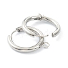 201 Stainless Steel Huggie Hoop Earring Findings STAS-P283-01J-P-2