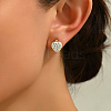 Elegant Vintage Style Heart Stainless Steel Hoop Earrings FS6217-4