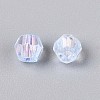 Transparent Spray Painted Glass Beads LS-EGLA-N018-4mm-05-3
