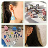 80Pcs 8 Style 304 Stainless Steel Stud Earring Findings STAS-PJ0001-40-10