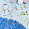 4Pcs 4 Styles Alloy Pendant Locking Stitch Markers HJEW-PH02473-4