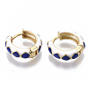 Brass Huggie Hoop Earrings EJEW-S209-05B-3