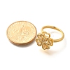 Flower Rotatable Finger Ring for Women RJEW-U035-01G-01-5