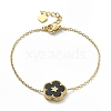 304 Stainless Steel Cable Chain Charm Bracelets for Women BJEW-U024-04G-03-4