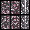 6 Sheets 3 Styles Acrylic Rhinestone Face Body Stickers AJEW-SP0002-68B-1