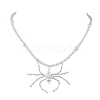 Halloween Spider Pendant Necklaces NJEW-TA00147-01-1