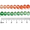 Transparent Painted Glass Beads Strands X1-DGLA-A034-T8mm-A04-3