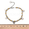 Punk Style 304 Stainless Steel Column Link Charm Bracelets for Women BJEW-C089-14GP-5