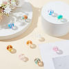 GOMAKERER 96Pcs 8 Colors Transparent Glass Beads GLAA-GO0001-01-4