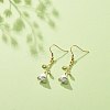 Enamel Rose of Life Dangle Earrings EJEW-JE05038-02-3