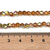 Electroplate Transparent Glass Beads Strands EGLA-K015-18U-4