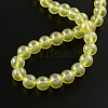 Transparent Spray Painted Glass Bead Strands DGLA-R050-4mm-07-2