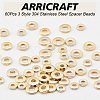 ARRICRAFT 60Pcs 3 Style 304 Stainless Steel Spacer Beads STAS-AR0001-29-4