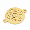 PVD Vacuum Plating 201 Stainless Steel Connector Charms STAS-T008-170-01-2