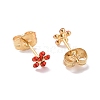 Rhinestone Flower Stud Earrings with 316L Surgical Stainless Steel Pins EJEW-P204-03G-01-2