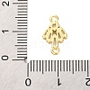 Brass Clear Cubic Zirconia Connector Charms/Links FIND-L019-07G-02-3