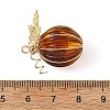 Transparent Acrylic 304 Stainless Steel Pendants PALLOY-TA00447-3