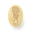Golden Tone Wax Seal Brass Stamp Head LS-AJEW-G056-03C-2