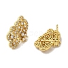 Rack Plating Brass Micro Pave Cubic Zirconia Studs Earrings EJEW-R162-18G-2