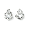 Brass Micro Pave Cubic Zirconia Charms KK-L208-10P-07-2