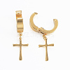 304 Stainless Steel Clip-on Earrings EJEW-H351-17G-2