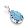 Synthetic Turquoise Pendants G-L512-C02-2