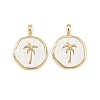 Brass Enamel Pendants X-KK-B157-15G-02-1