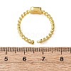 Brass Shell Open Cuff Rings for Women RJEW-K309-38G-5
