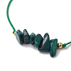 Natural Malachite Braided Bead Bracelets BJEW-JB11155-04-3