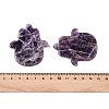 Natural Amethyst Hamsa Hand with Eye Figurines DJEW-N003-04B-3