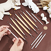 Unicraftale 2 Sets 2 Style Sculpture Polymer Clay and Pottery Ceramics Ribbon Sculpting Tools Set TOOL-UN0001-20-4