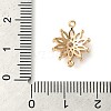 Brass Pave Clear Cubic Zirconia Connector Charms KK-G503-27G-3