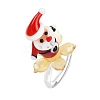 Rotatable Handmade Lampwork Rings RJEW-P158-02A-4