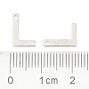 Tarnish Resistant 304 Stainless Steel Letter Charms STAS-O072-L-3