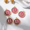 Golden Plated Alloy Enamel Charms X-ENAM-S118-08U-5