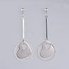 Stainless Steel Dangle Ear Studs EJEW-JE03920-2