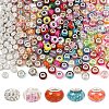 50Pcs UV Plating Resin European Beads RESI-YW0005-81-2
