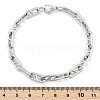 304 Stainless Steel Oval Link  Chain Bracelets for Women Men BJEW-F488-49A-P-5