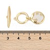 Brass Micro Pave Clear Cubic Zirconia Toggle Clasps KK-K391-27G-4