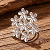 304 Stainless Steel Cuff Open Rings for Women SA-CBAF040-08P-1