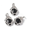 Natural Obsidian Pendants G-P484-03P-04-1