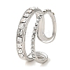 304 Stainless Steel Open Cuff Ring for Women RJEW-F166-09P-02-1