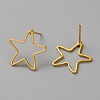 Golden Brass Hollow Geometric Stud Earrings EJEW-WH0012-127I-2