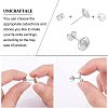 Unicraftale 150Pcs 3 Style 304 Stainless Steel Stud Earring Findings DIY-UN0003-16-4